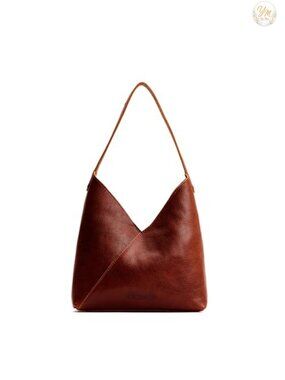 Handmade Full Grain Leather Slouchy Shoulder Bag with Magnetic Closure